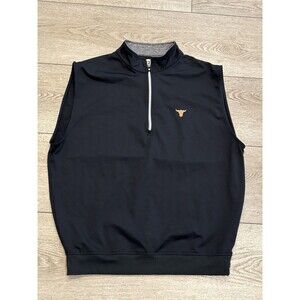 Footjoy Golf Vest FJ Performance Pullover 1/4 Zip Mens M Black Embroidered Logo